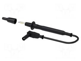 Test lead: single | 36A | probe tip,banana plug 4mm | Len: 1m | black