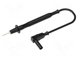 Test lead: single | 20A | probe tip,banana plug 4mm | Len: 1m | black