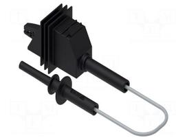Test lead | 10A | banana plug 4mm,crocodile clip | insulated | black