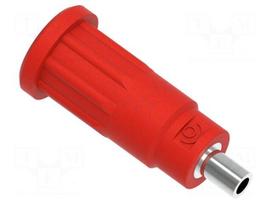 Laboratory connector: 2mm banana | socket | 10A | 24.7mm | red