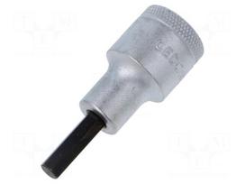 Socket: hex key-bit | HEX 6mm | 1/2" | Chrom-vanadium steel