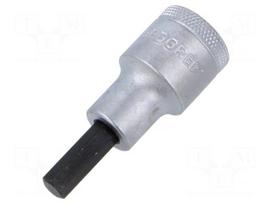 Socket: hex key-bit | HEX 7mm | 1/2" | Chrom-vanadium steel