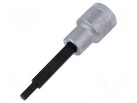 Socket: hex key-bit | HEX 5mm | 1/2" | Chrom-vanadium steel | IN 19L