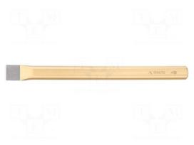 Cold chisel | flat | L: 100mm | Tipwidth: 15mm | Plating: varnish