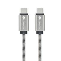 Kabelis Forcell  Cable USB C to USB C Forcell F-Energy QC4.0 PD 5A 100W E-Mark Metal 1 m C239 silver