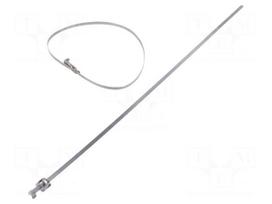 Cable tie | L: 430mm | W: 5mm | acid resistant steel AISI 316 | 420N