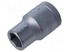 Socket: 6-angles | socket spanner | 12mm | 1/2" | tool steel