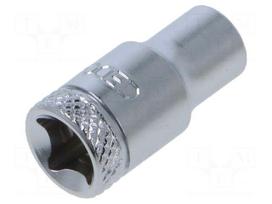 Socket: 6-angles | socket spanner | HEX 6mm | 1/4" | tool steel