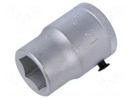 Socket: 6-angles | socket spanner | 21mm | 3/4" | tool steel