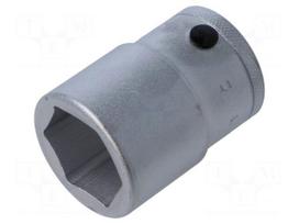 Socket: 6-angles | socket spanner | 27mm | 3/4" | tool steel