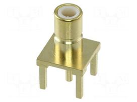 Connector: SMB | socket | female | straight | on PCBs | soldering | brass