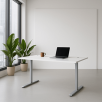 Adjustable Height Table Up Up Bjorn Gray, Table top M White