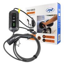 Nešiojamas vienfazis elektromobilio įkroviklis, 3.5kW, 16A, 2 tipas, ilgis 5m, Shuko, IP55, krepšys