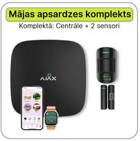 Belaidis GSM / Ethernet apsaugos STARTINIS signalizacijos komplektas :: Juodas AJAX