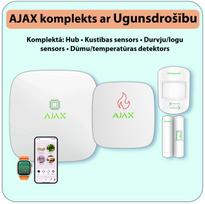 Belaidis GSM / Ethernet apsaugos signalizacijos komplektas su PRIEŠGAISRINE APSAUGA :: Baltas AJAX