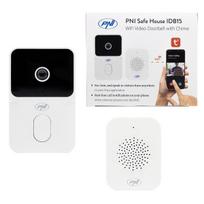 PNI Safe House IDB15 WiFi Video Doorbell, Night Visibility, IP54, Built-in Battery, Control from PNI Smart or Tuya App