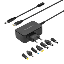 Maitinimo šaltiniai // Stalinis kompiuteris PSU // Zasilacz uniwersalny Kruger&Matz 45W z funkcją Power Delivery 7 końcówek