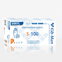 Pirštinės vienkartinės Kid-Man Vinyl, skaidri sp., S, 100 vnt.
