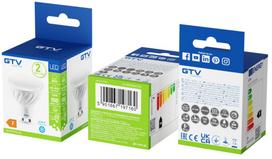 Lemputė GTV LED, GU10, 3000 - 6400 °K, GU10, 7.5 W, 570 lm