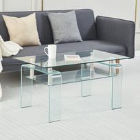 Stiklinis kavos stalas, grūdintas stiklas, 100x55x45cm, 1 vnt