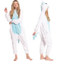 Moteriška Vientisa Pižama Kigurumi Kostiumas Vienaragis Mėlynas 175-185 Cm Xl, XL