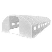 Šiltnamis su armuota plėvele, 32 m2, 4x8 m, baltas
