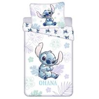 DISNEY Stitch Medvilninė dvipusė vaikiška patalynė mergaitėms, užtrauktukas, 100 % medvilnė, 140x200 cm OEKO-TEX, Universalus