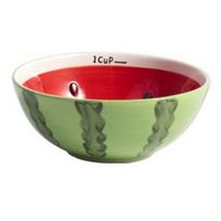 Kitchen tools,Cute Hand-Painted Fruit Lemon Designed Ceramic Small Bowls For Ice Cream Snack Cereal Dessert,watermelon-bowl