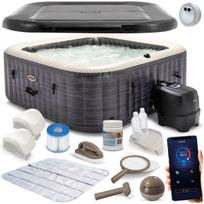 Pripučiama SPA vonia su hidromasažu 4 asmenims Intex 28450 + chloro generatorius