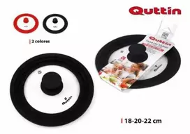 Bikuvalt Dangtis Qut Universalus Stiklinis 18/20/22cm su Silikoniniu Apvadu