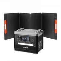 Nešiojama elektros stotelė, 2400W saulės generatorius su 200W sulankstomu saulės kolektoriumi, 2012x612x440 mm, akumuliatoriaus atsarginė energija