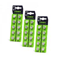 Baterijos Videx LR43 / AG12 Alkaline, 113mAh, 1.5V (30 vnt.)