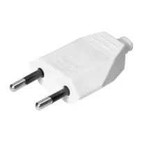 Orno Wtyczka Plokščias kištukas be įžeminimo, 2,5 A, 250 V, baltas polikarbonatas, 1 vnt.