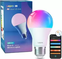 LEPRO B1 E27 LED lemputė su „Bluetooth“ ir „Wi-Fi“, 806 lm