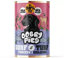 Dobry Pies Šunų Maistas - DOBRY šunims Surf & Turf Tunų ir Veršienos Drėgnas 400g Be Grūdų