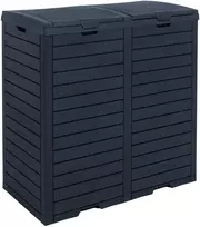 Home4You Šiukšlių dėžė GALA 78x41xH86cm/230L, juodas plastikas