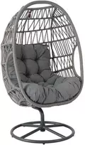 Home4You Poilsio krėslas CASSIA Besisukantis 85x85xH151cm Pilka
