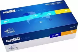 Zarys EasyCARE vienkartinės nitrilo pirštinės, be miltelių, nesterilios, mėlynos, M dydis, 100vnt.