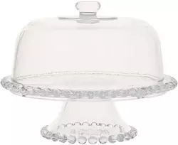Home4You Stiklinė lėkštė 3in1 torto lėkštė D31xH23cm