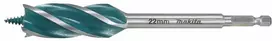 Makita Grąžtas medienai su 4 grioveliais ir 4 pjaunančiomis briaunomis, 22x165 mm, su 1/4" šešiakampiu koteliu E-26674
