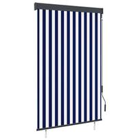 vidaXL Lauko roletas, baltos ir mėlynos spalvų, 120x250cm