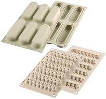 Silikoninė kepimo forma Silikomart Kit Pop Eclair, pilka sp., 29.8 cm x 18 cm