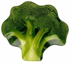 Serviravimo lėkštė Allesken Aria Fresh Broccoli, 23 cm x 20 cm x 1 cm, Ø 20 cm, žalia sp., stiklas
