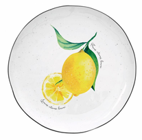 Lėkštė desertinė Easy Life Amalfi, 21 cm x 21 cm, balta sp./geltona sp.