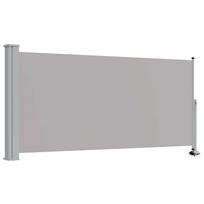 vidaXL Ištraukiama šoninė kiemo pertvara, pilkos spalvos, 120x300cm