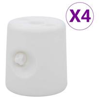 vidaXL Pavėsinės svoriai, 4 vnt, baltos spalvos, PE