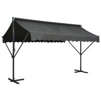 vidaXL Laisvai pastatoma stoginė, antracito spalvos, 400x300cm