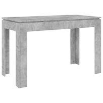 vidaXL Valgomojo stalas, betono pilkas, 120x60x76cm, apdirbta mediena