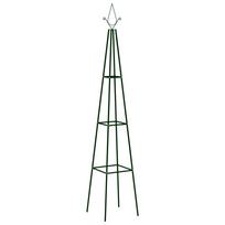 vidaXL Stovai vijokliniams augalams, 2vnt., tamsiai žalia, 35x35x195cm
