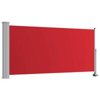 vidaXL Ištraukiama šoninė kiemo pertvara, raudonos spalvos, 120x300cm